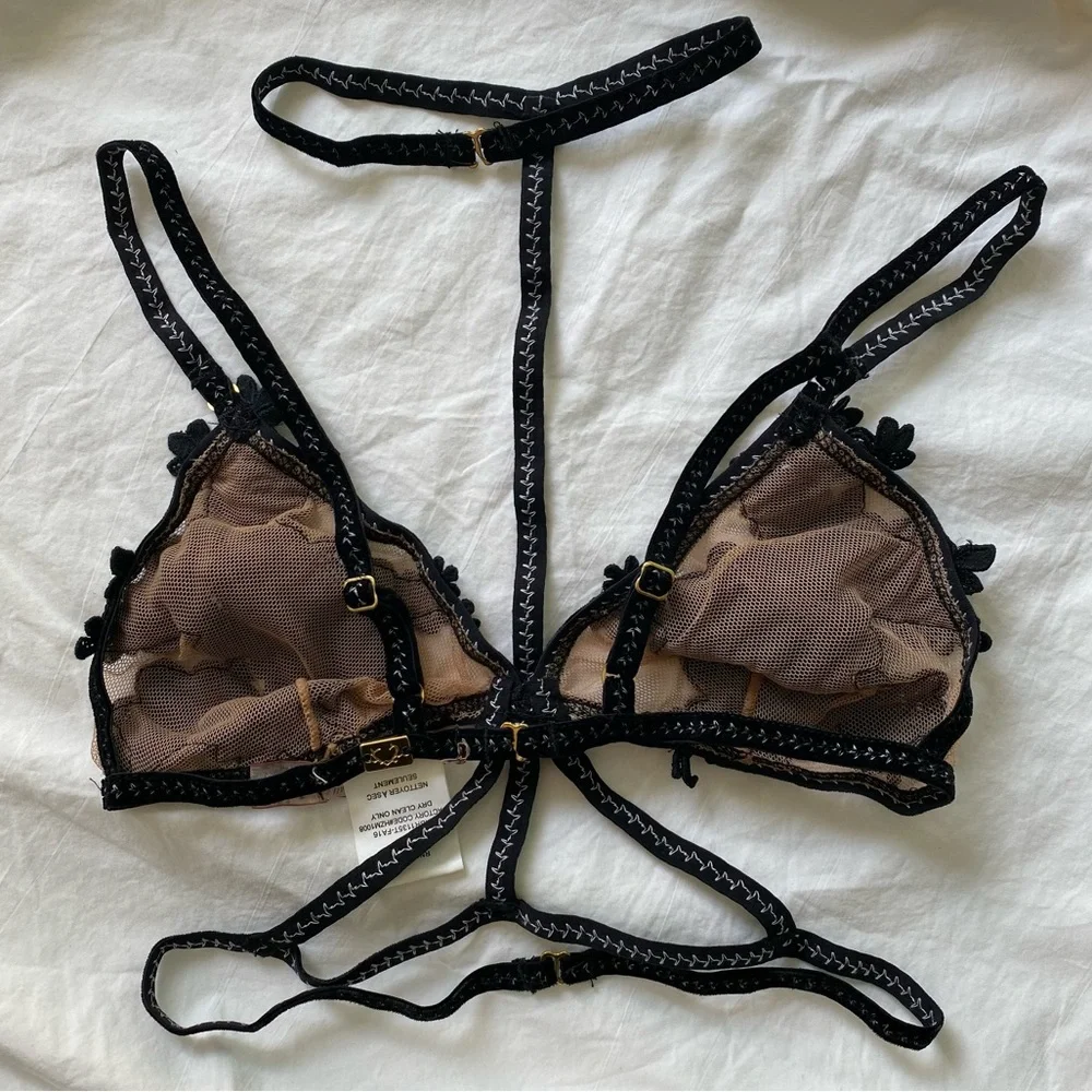 Rare For Love & Lemons Skivvies Rylee Rose Bondage Bralette – size XS NWOT - Picture 7 of 8